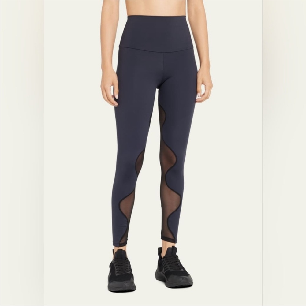 Port de bras bubble mesh leggings xs black high rise 25”